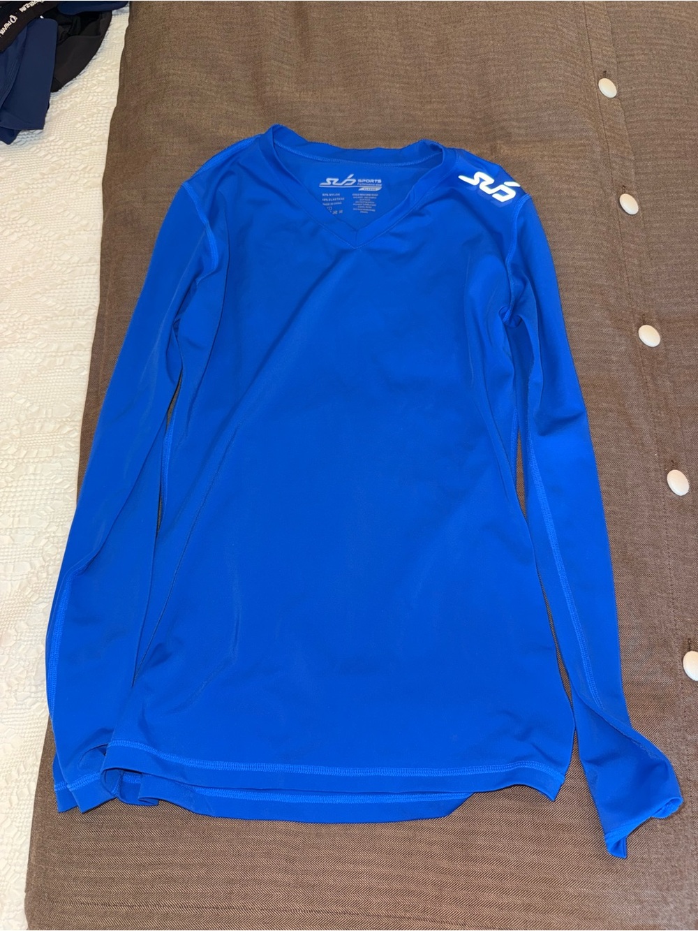 Performance Women's Long Sleeve V-Neck Tee - Royal Blue